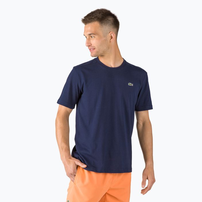 Lacoste vyriški tamsiai mėlyni teniso marškinėliai TH7618 2