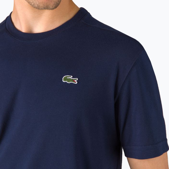Lacoste vyriški tamsiai mėlyni teniso marškinėliai TH7618 5