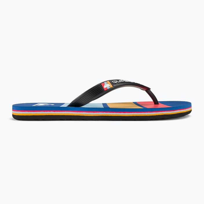 Vyriškos šlepetės per pirštą Quiksilver Molokai Stripe black/red/blue 2