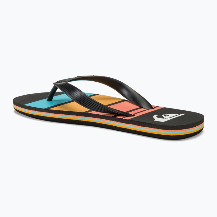 Vyriškos šlepetės per pirštą Quiksilver Molokai Stripe black 1 3