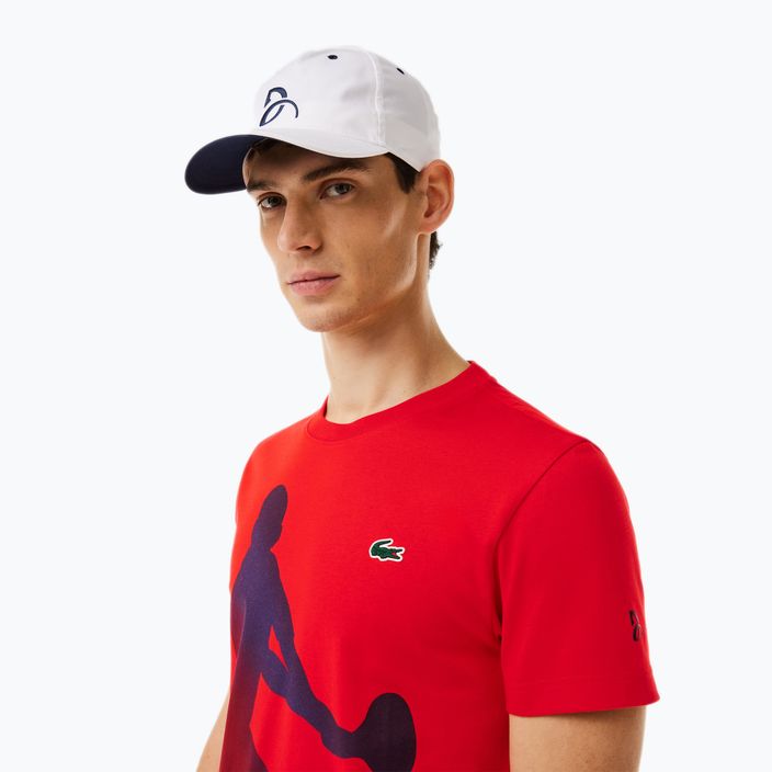 Lacoste Tennis X Novak Djokovic raudonųjų serbentų marškinėlių ir kepurės rinkinys 3