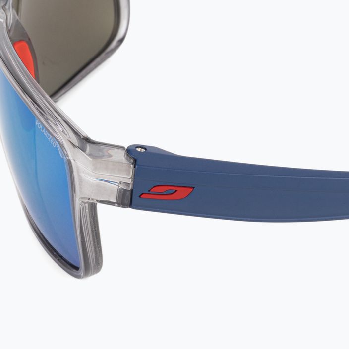 Julbo Renegade Polarized 3Cf blizgūs permatomi pilki/mėlyni akiniai nuo saulės J4999420 4