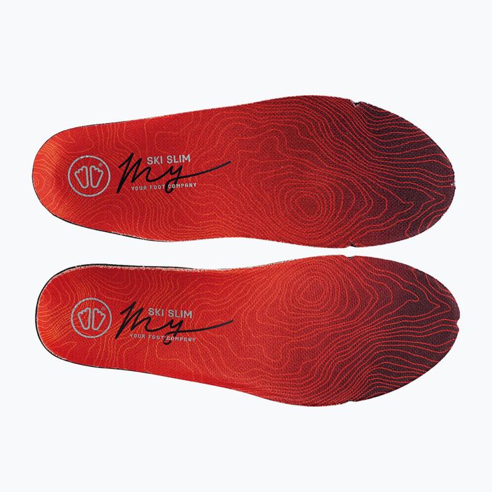 SIDAS My Ski Slim slidinėjimo batų vidpadžiai raudoni CSEMFSSLM