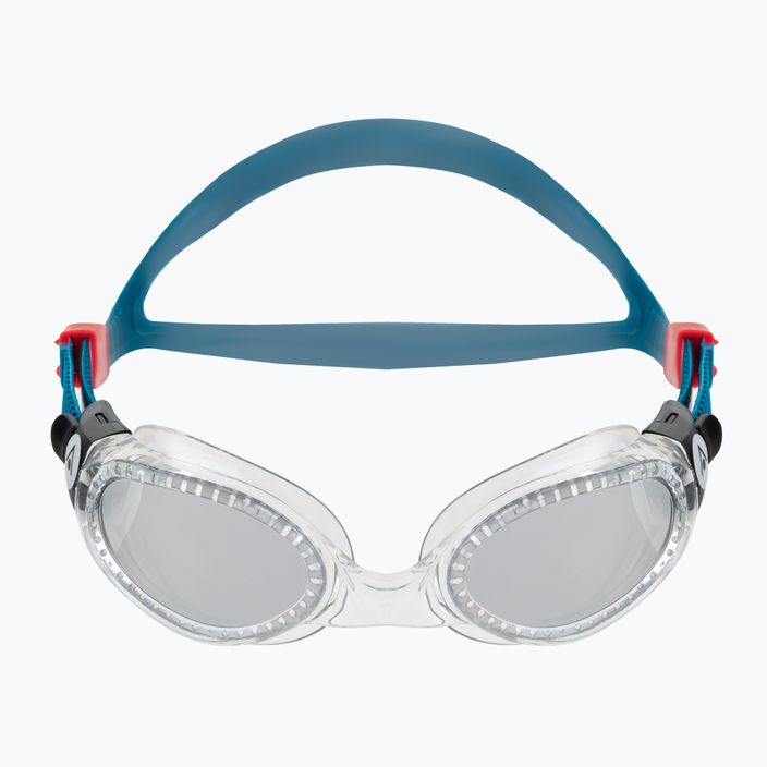 Aquasphere Kaiman skaidrūs/petrolio/veidrodžio sidabro spalvos plaukimo akiniai EP3000098LMS 2