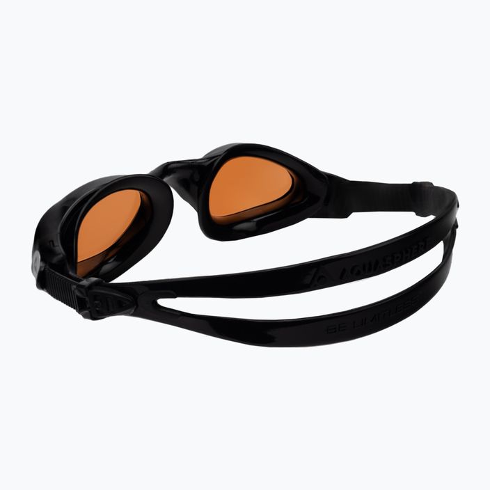 Aquasphere Kaiman juodi/juodi/gintariniai plaukimo akiniai 4