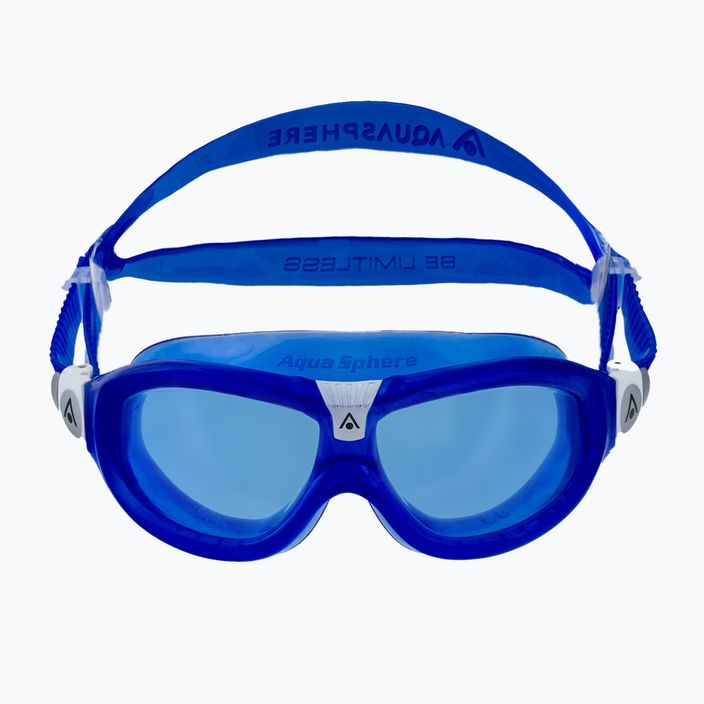 Aquasphere Seal Kid 2 vaikiška plaukimo kaukė mėlyna/balta/mėlyna 2