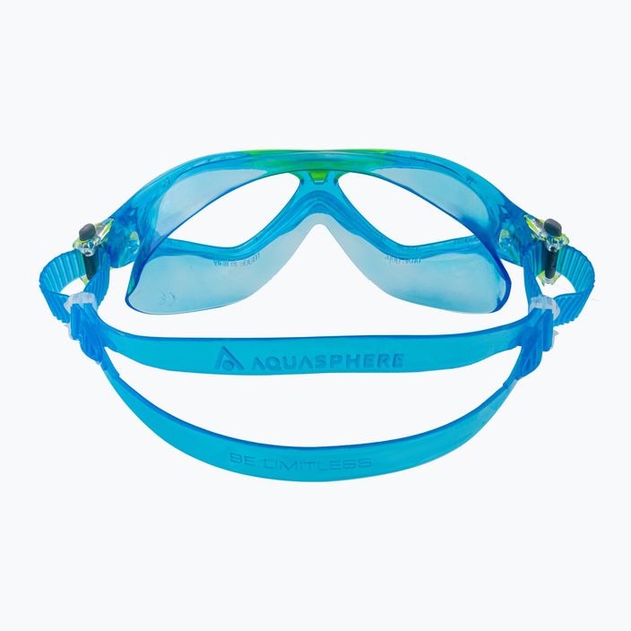 Aquasphere Vista vaikiška plaukimo kaukė turkio / geltonos / skaidrios spalvos 5