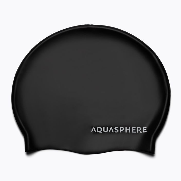Aquasphere Plain Silicon plaukimo kepurė juoda/balta