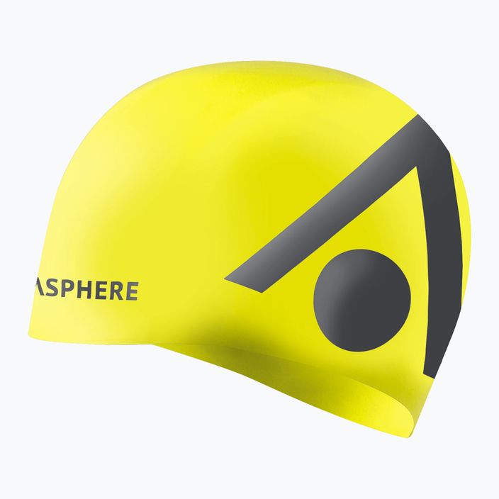 Aquasphere Tri ryškiai geltona/pilka plaukimo kepurė 3
