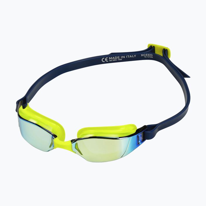 Aquasphere Xceed ryškiai geltonos/navy blue spalvos plaukimo akiniai EP3037104LMY 6