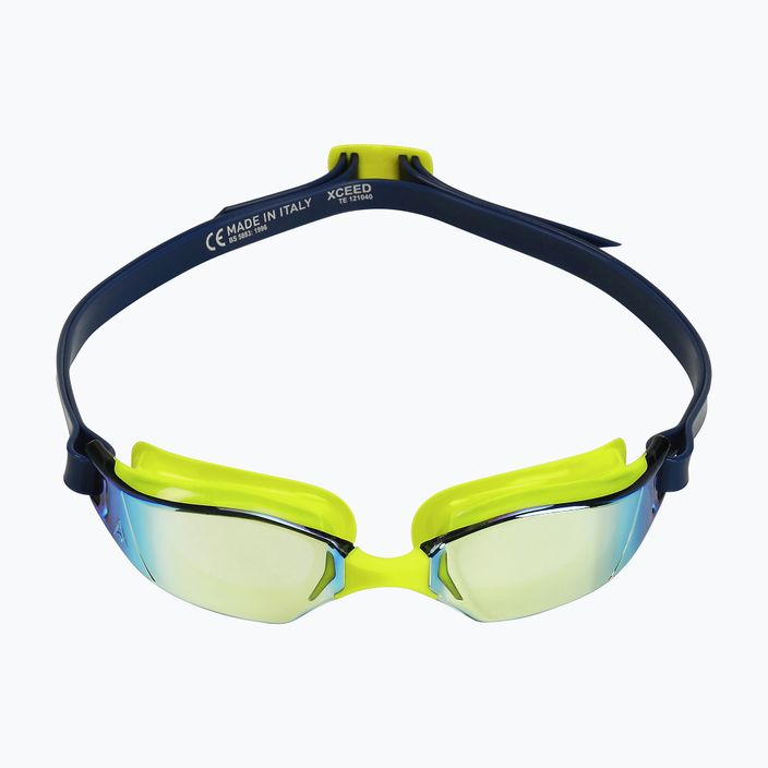 Aquasphere Xceed ryškiai geltonos/navy blue spalvos plaukimo akiniai EP3037104LMY 7