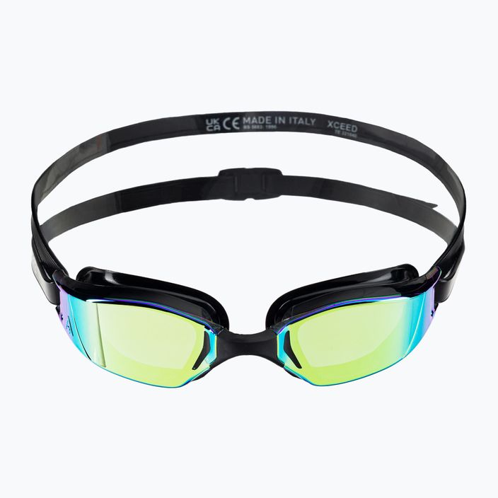 Aquasphere Xceed plaukimo akiniai juodi/juodi/veidrodiniai geltoni EP3200101LMY 2