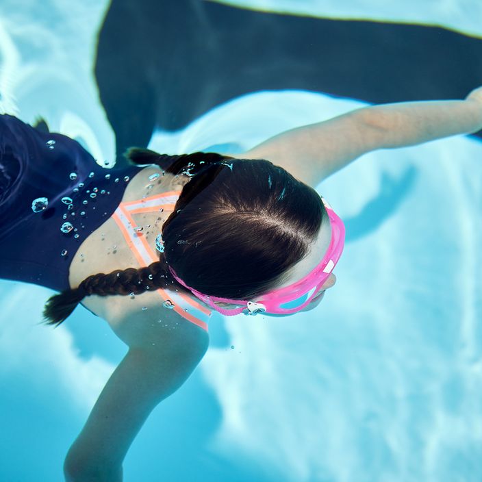 Aquasphere Seal Kid 2 rožinė/rožinė/skaidri vaikiška plaukimo kaukė 8