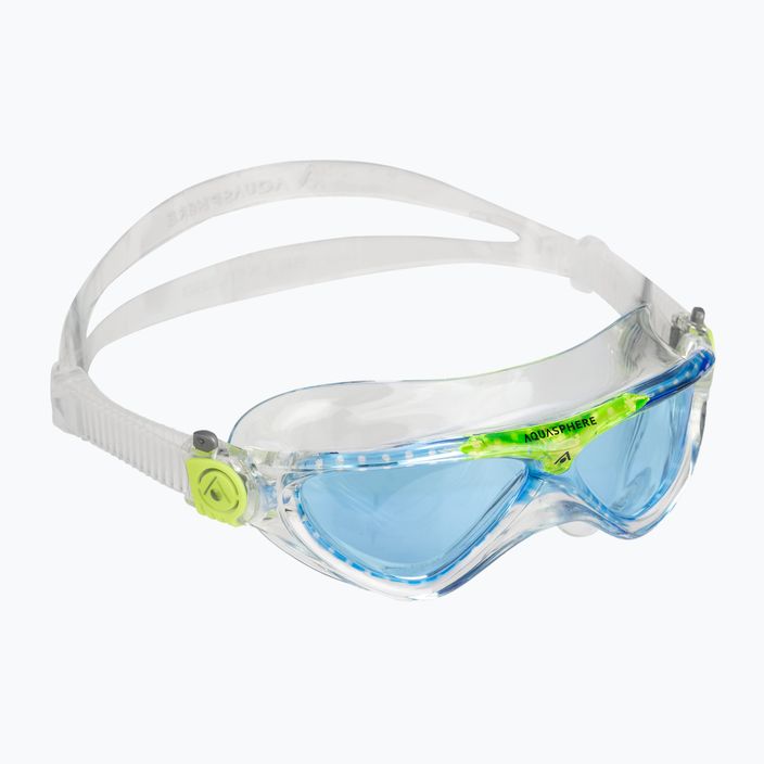 Aquasphere Vista skaidri / ryškiai žalia / mėlyna vaikiška plaukimo kaukė MS5630031LB
