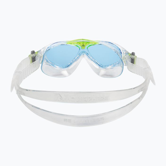Aquasphere Vista skaidri / ryškiai žalia / mėlyna vaikiška plaukimo kaukė MS5630031LB 5
