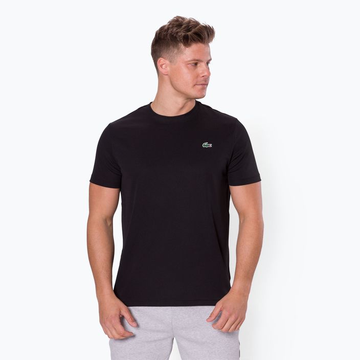 Lacoste vyriški juodi teniso marškinėliai TH3401 2