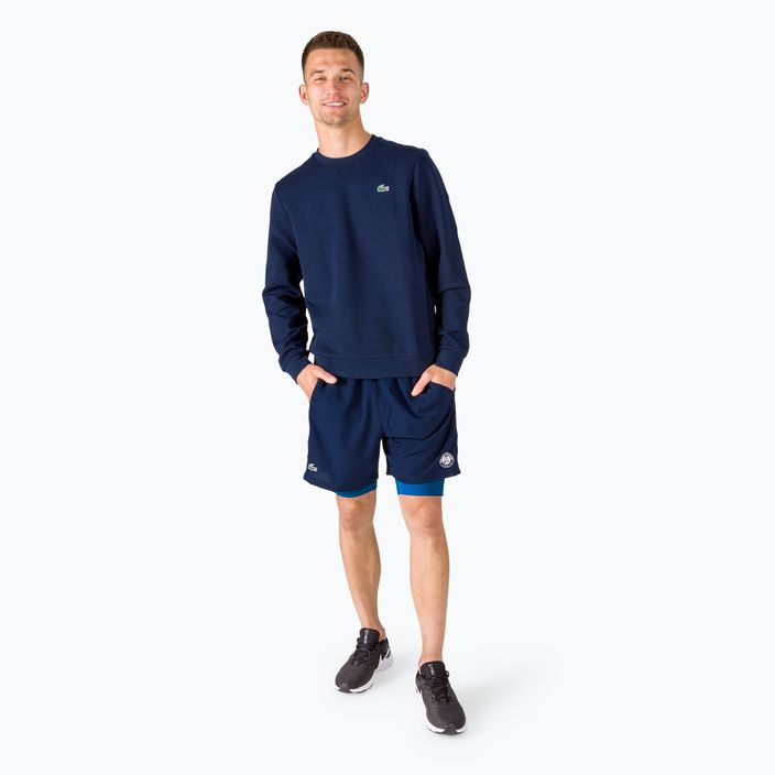 Lacoste vyriški teniso marškinėliai tamsiai mėlyni SH9604 2