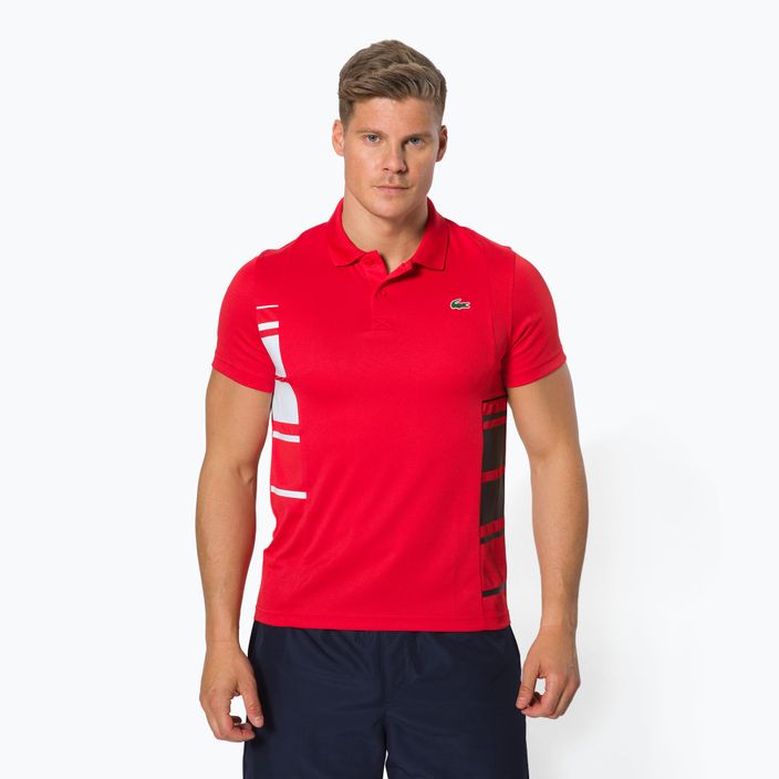 Lacoste vyriški teniso polo marškinėliai raudoni DH0866 2