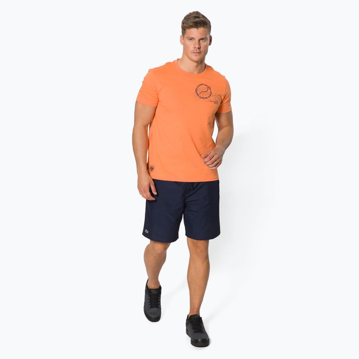 Lacoste vyriški teniso marškinėliai Turtle Neck oranžiniai TH0964 2