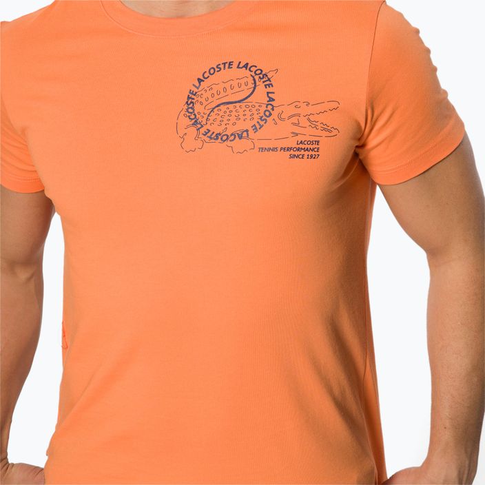 Lacoste vyriški teniso marškinėliai Turtle Neck oranžiniai TH0964 4