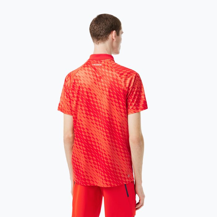 Lacoste vyriški teniso polo marškinėliai raudoni DH5174 2