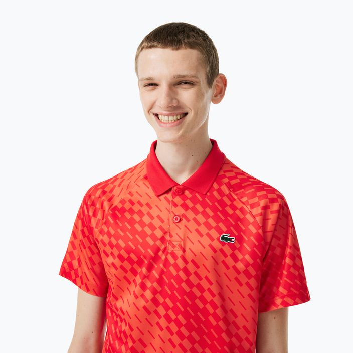 Lacoste vyriški teniso polo marškinėliai raudoni DH5174 3
