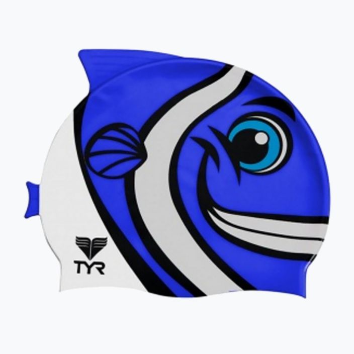 TYR Charactyr Happy Fish vaikiška plaukimo kepuraitė mėlyna LCSHFISH 2