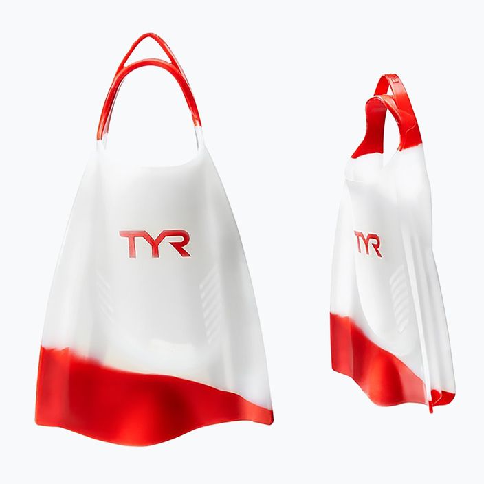 TYR Hydroblade plaukimo pelekai baltos ir raudonos spalvos LFHYD 5