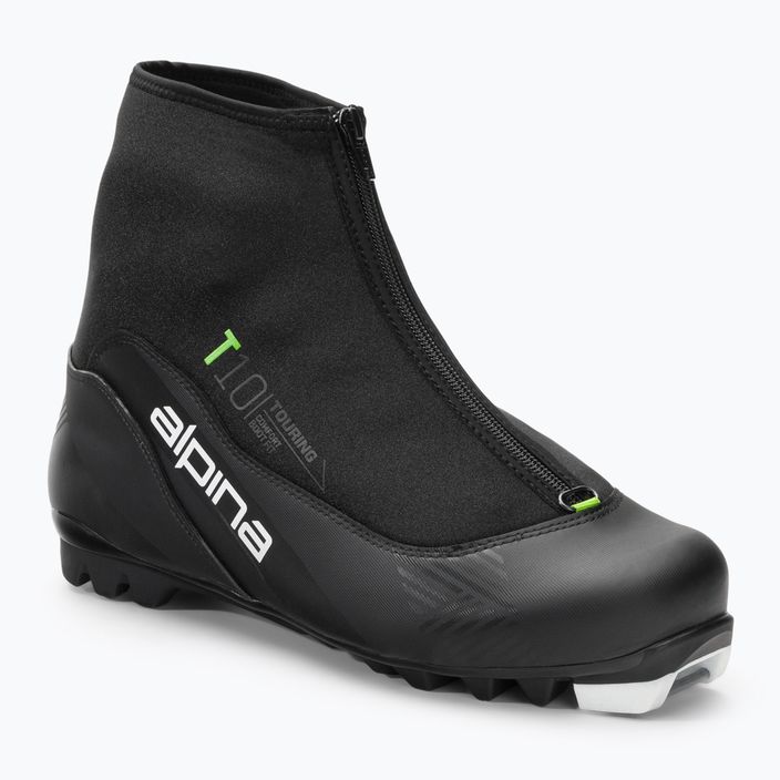 Vyriški bėgimo slidėmis batai Alpina T 10 black/green