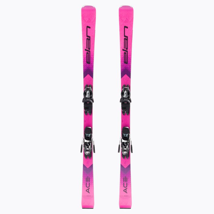 Moteriškos kalnų slidinėjimo slidės Elan Speed Magic PS + ELX 11 pink ACAHRJ21