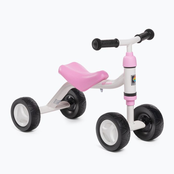 KETTLER Sliddy keturratis krosinis dviratis baltos ir rožinės spalvos 4859