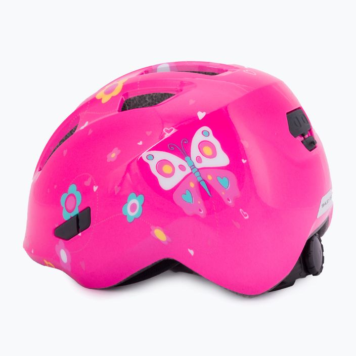 ABUS vaikiškas dviratininko šalmas Smiley 3.0 pink butterfly 4