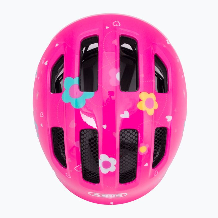 ABUS vaikiškas dviratininko šalmas Smiley 3.0 pink butterfly 5