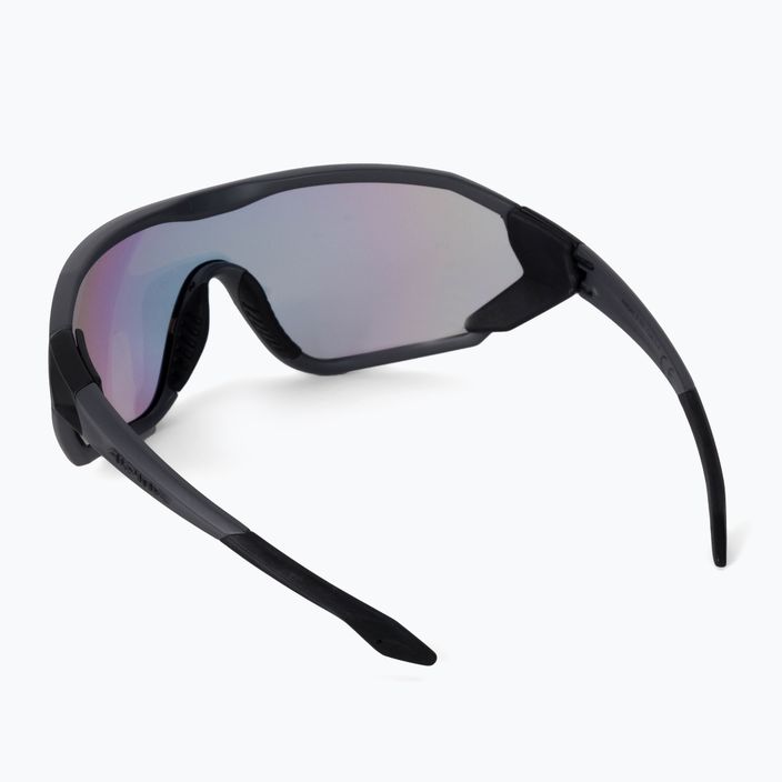 Alpina S-Way VM coal matinės juodos spalvos / vaivorykštinio veidrodžio dviratininkų akiniai 2