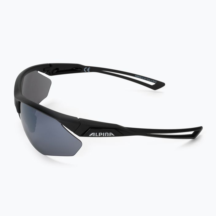 Dviračio akiniai Alpina Defey HR juoda matinė/juodas veidrodėlis 4