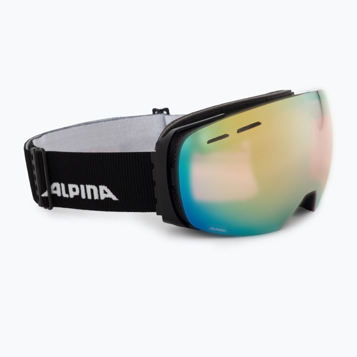 Alpina Granby QV black matt/gold sph slidinėjimo akiniai