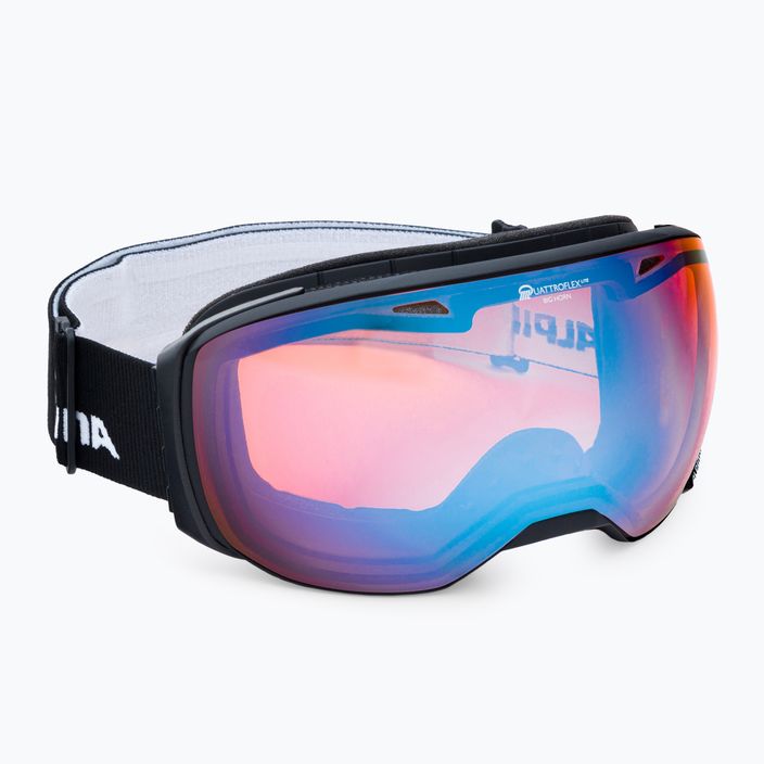 Alpina Big Horn QV-Lite juodi matiniai/mėlyni slidinėjimo akiniai