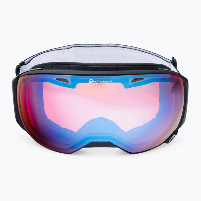Alpina Big Horn QV-Lite juodi matiniai/mėlyni slidinėjimo akiniai 2