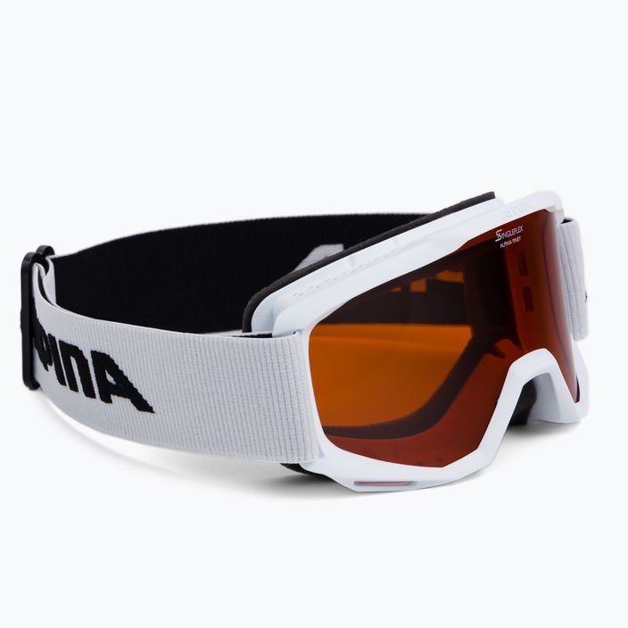 Alpina Piney balti matiniai/oranžiniai vaikiški slidinėjimo akiniai