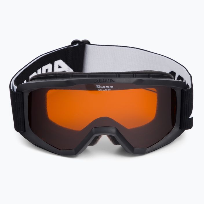 Alpina Piney juodi matiniai/oranžiniai vaikiški slidinėjimo akiniai 2