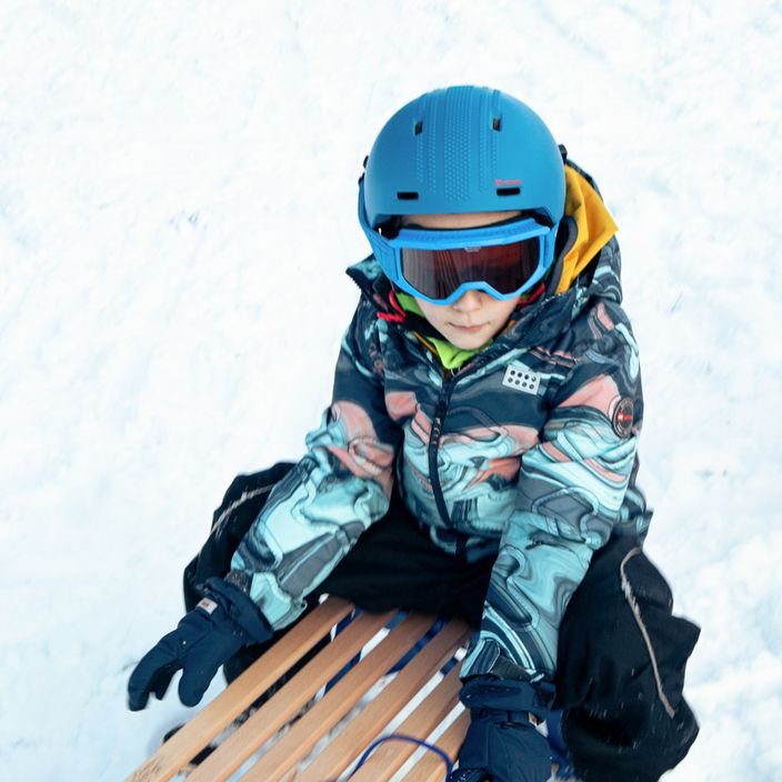 Alpina Piney blue matt/orange vaikiški slidinėjimo akiniai 5