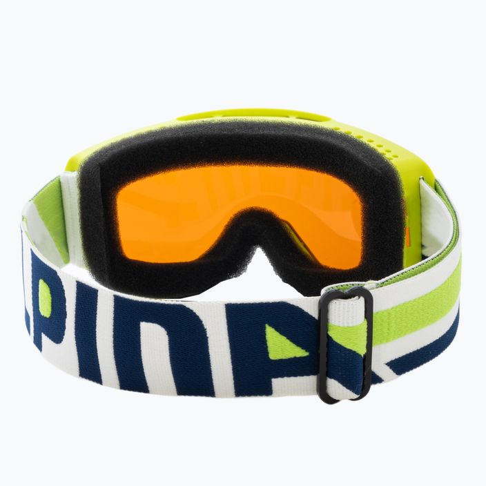 Alpina Piney laimo matinės/oranžinės spalvos vaikiški slidinėjimo akiniai 3