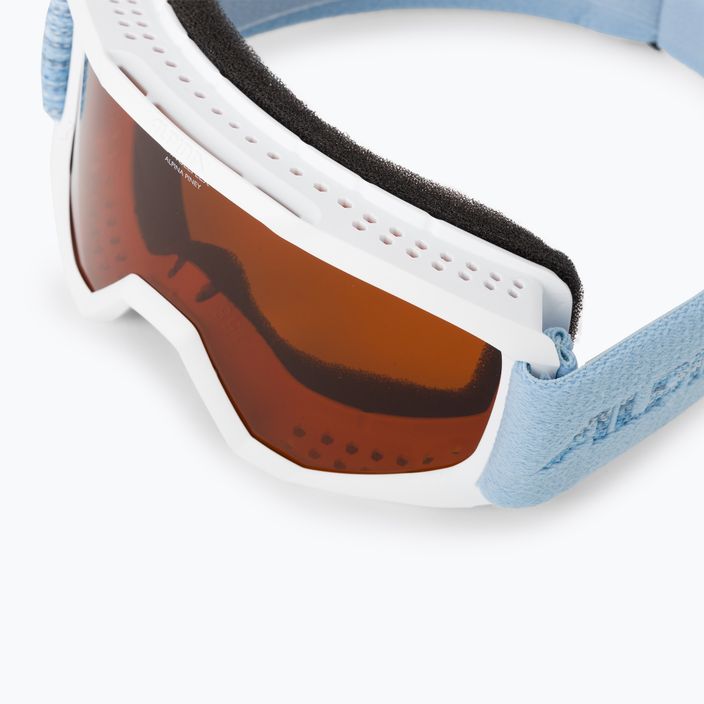 Alpina Piney vaikiški slidinėjimo akiniai balti / žydrai mėlyni matiniai / oranžiniai 5