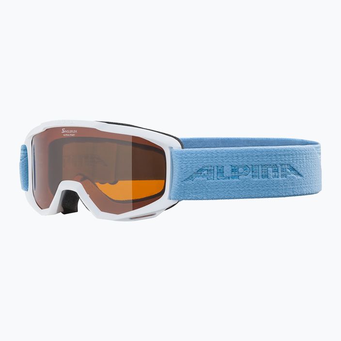 Alpina Piney vaikiški slidinėjimo akiniai balti / žydrai mėlyni matiniai / oranžiniai 6