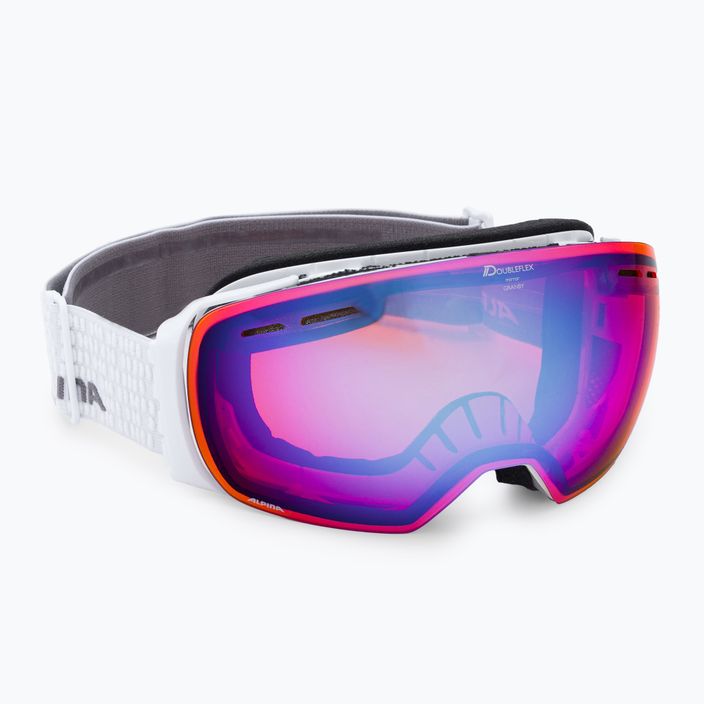 Alpina Granby Q-Lite balti blizgūs/mėlyni slidinėjimo akiniai