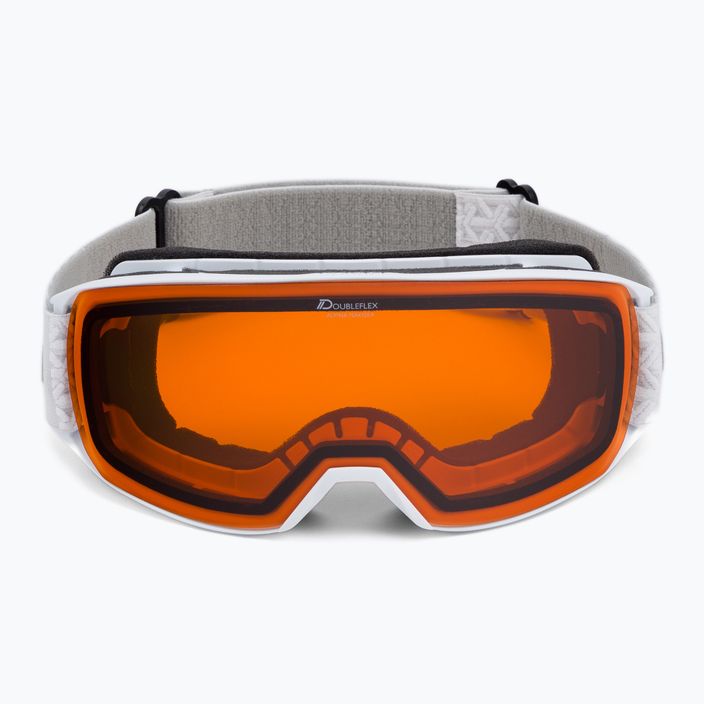 Alpina Nakiska slidinėjimo akiniai balti matiniai/oranžiniai 2