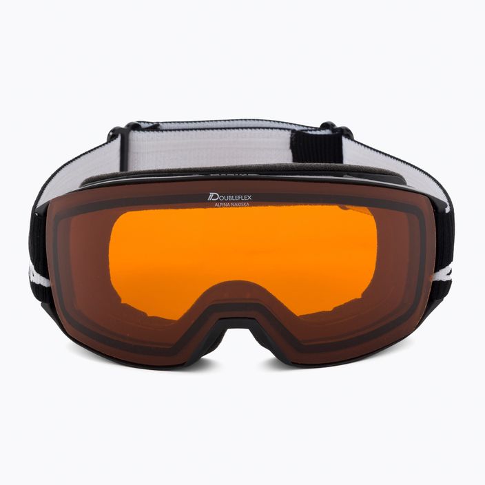 Alpina Nakiska slidinėjimo akiniai juodi matiniai/oranžiniai 2