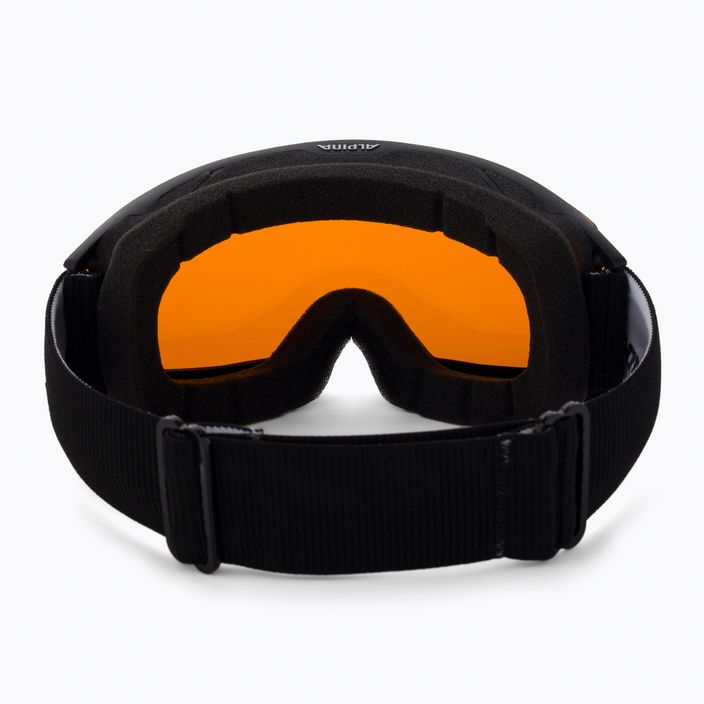 Alpina Nakiska slidinėjimo akiniai juodi matiniai/oranžiniai 3