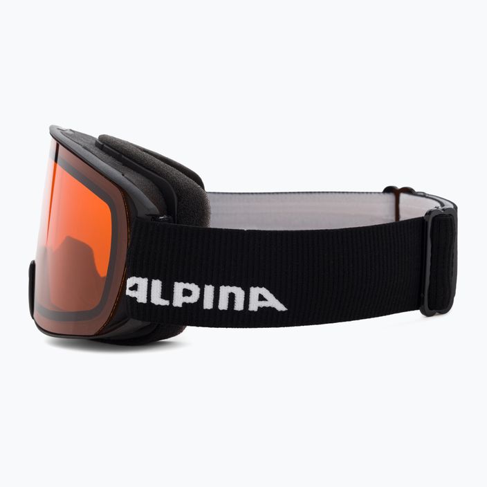 Alpina Nakiska slidinėjimo akiniai juodi matiniai/oranžiniai 4