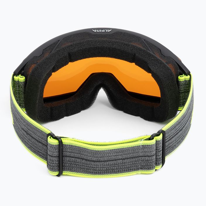 Alpina Nakiska juodi-neoniniai/dh slidinėjimo akiniai 3